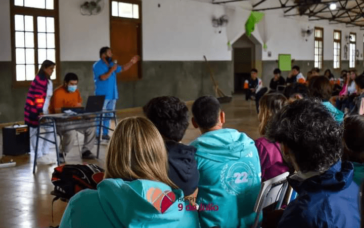 Estudiantes de secundario participaron en un taller de promoción y prevención de salud sexual.