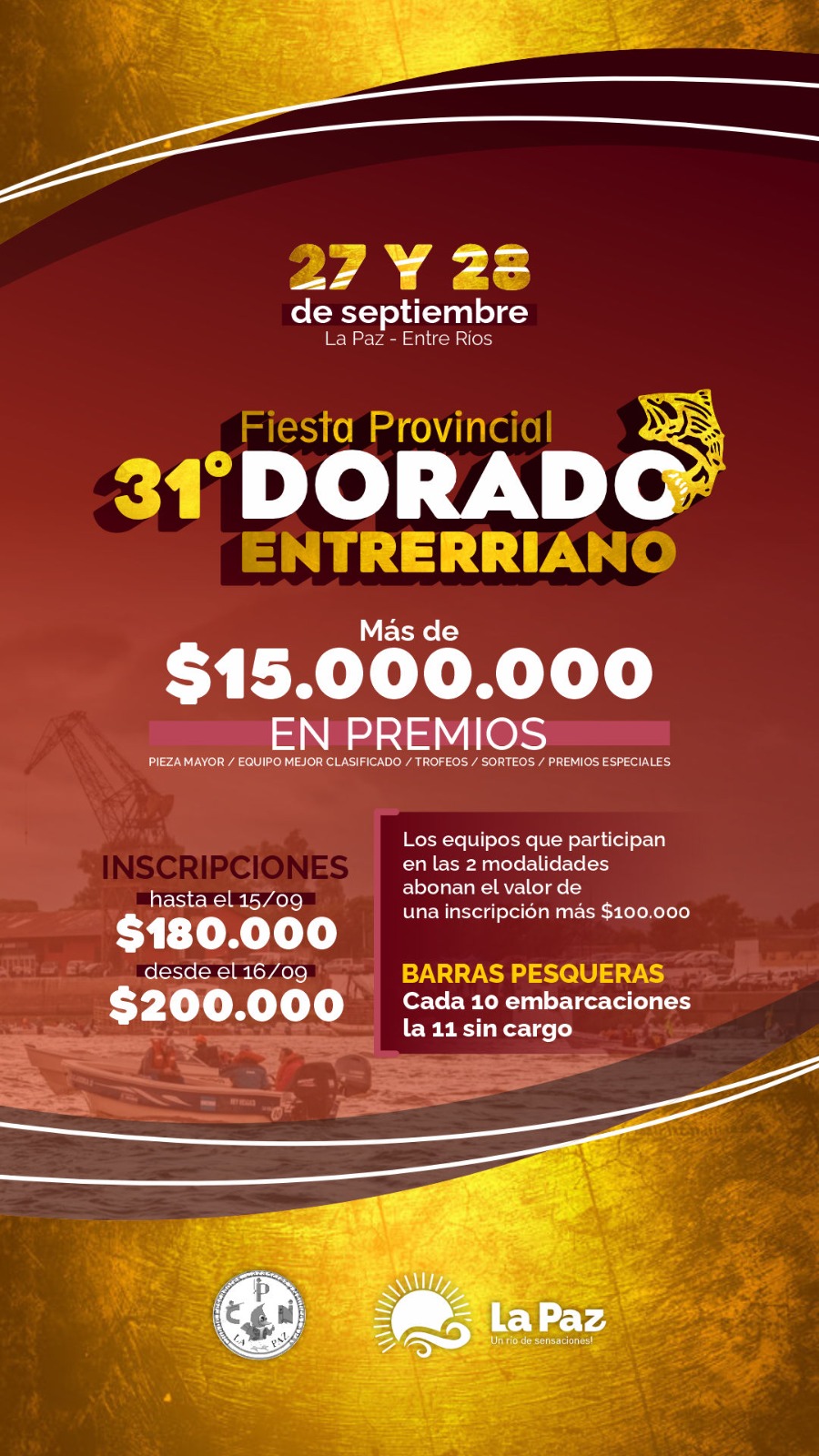 Se viene la  Fiesta Provincial del Dorado Entrerriano en La Paz