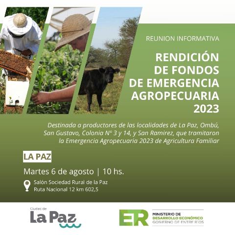 Rendicón de Fondos de Emergencia Agropecuaria 2023