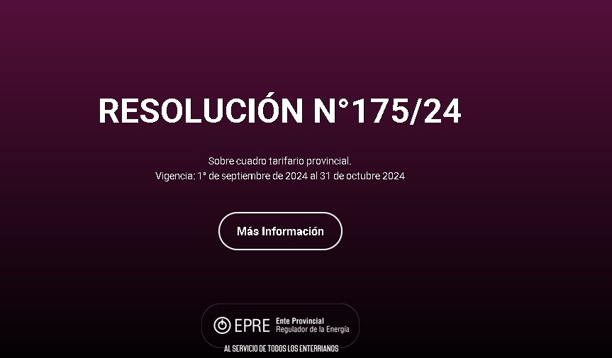 El EPRE modificó el cuadro tarifario tras la “suspensión transitoria y excepcional” del ajuste del Valor Agregado de Distribución (VAD).